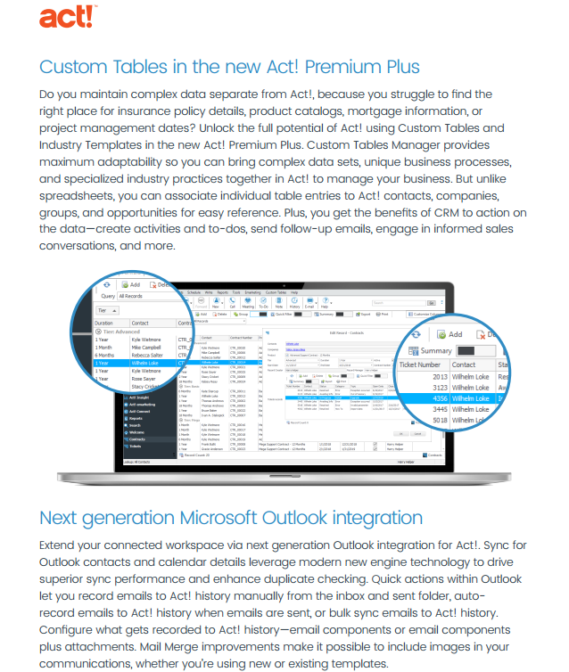 What's new in Act! v20